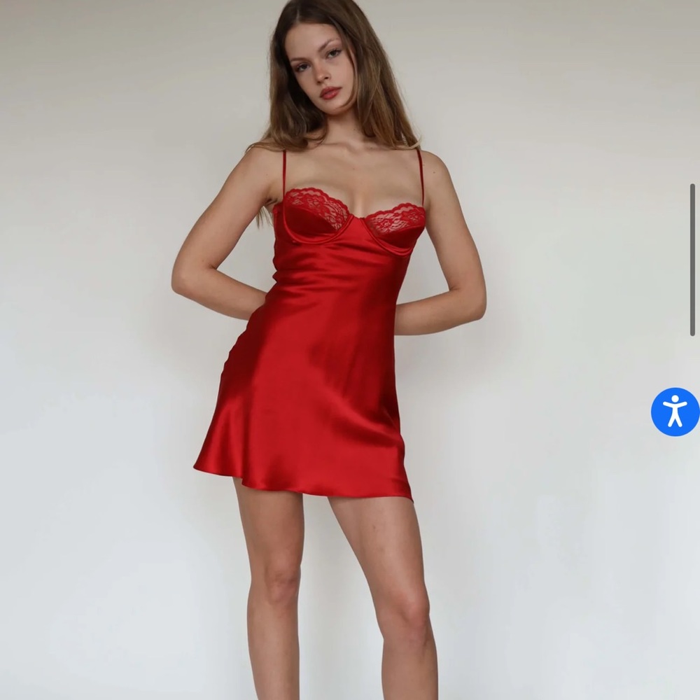 Mirror Palais Underwire Slip In Scarlet